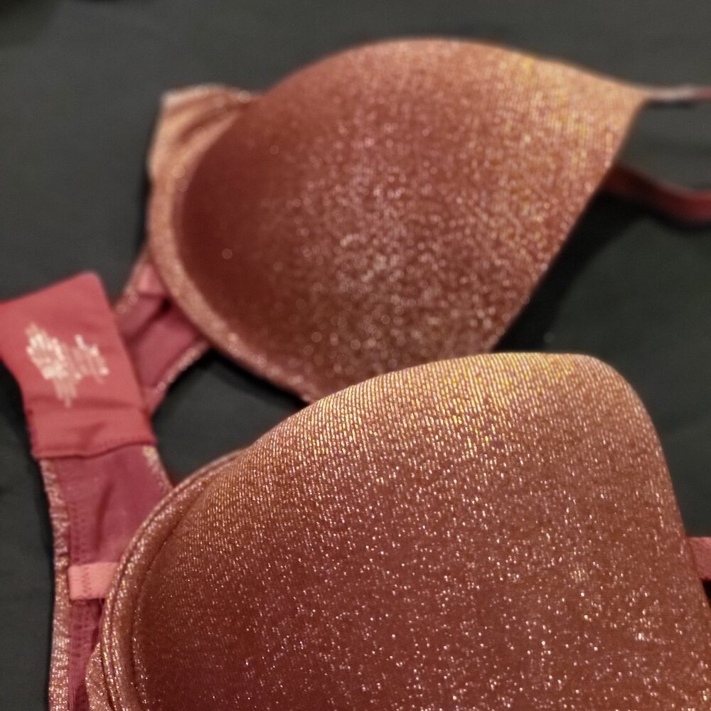 Copper, glittery bra perfect for fall